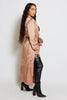 Rose Gold Belted Duster Jacket