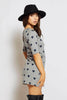 Grey Jersey Cut Out T-Shirt Dress with Blue Hearts