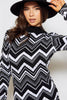Black Abstract Knitted Jumper Dress