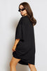 Tall Black Cotton Oversize T-Shirt Dress