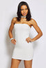 White Slinky Choker Bodycon Dress