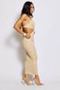 Nude Cut Out Halter Neck Midaxi Dress