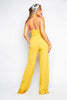 Yellow Bandage Halterneck Jumpsuit