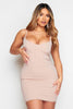 Nude Cup Detail Strappy Bodycon Dress