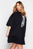 Black Oversized "Making Trouble" T.Shirt Dress