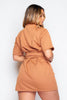 Camel Jersey Belted T.Shirt Dress