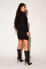 Black Denim Utility Pocket Dress