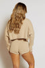 Stone Soft Knit Jumper & Shorts Loungeset