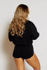 Black Soft Knit Jumper & Shorts Loungeset