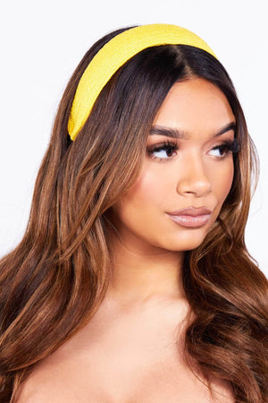 Yellow Straw Headband