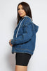 Mid Wash Oversize Urban Hoodied Denim Jacket