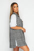 Dogtooth Sleeveless Oversize Shacket