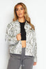 Plus+ White Snake Printed Jacket