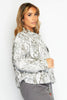 Plus+ White Snake Printed Jacket