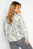 Plus+ White Snake Printed Jacket