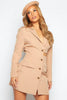 Stone Cut Out Fitted Blazer Dress