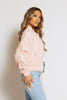 Pink Lightweight Ruched Sleeve Jacket