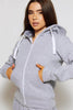 Plus+ Grey Casual Marl Zip Up Hoodie