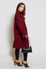 Wine Jersey Longline Duster Coat