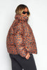 Brown Leopard Padded Puffer Jacket