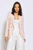 Pink Tailored Blazer with Gold Buttons