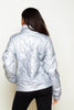 Fila Silver Metallic Puffer Jacket