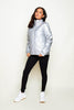 Fila Silver Metallic Puffer Jacket