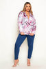 Mink Satin Floral Blazer