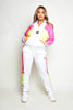 Puma White Colour Block Retro Oversize Track Jacket