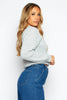 Grey Knit Crew Neck Jumper