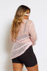 Pink Sheer Knit Jumper Dress