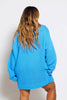 Plus Blue Chunky Longline Knitted Jumper