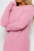 Rose Pink Chunky Knitted Jumper Dress