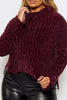 Burgundy Velour Side Split Jumper