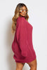 Berry Oversize Crew Neck Jumper Dress