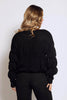 Black Puff Sleeve Chunky Knit Jumper