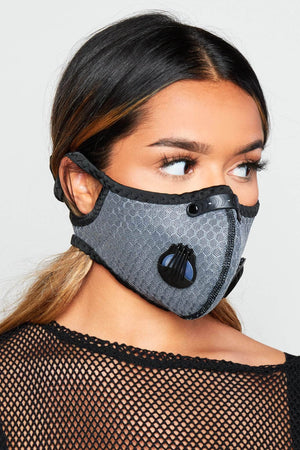 Grey Reusable Respirator Face Mask