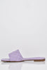 Lilac Square Quilted Pu Sliders