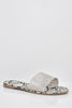 White Snake Diamante Embellished Sliders