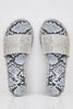 Blue Snake Diamante Embellished Sliders