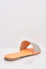 Orange Croc Diamante Embellished Sliders