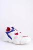 White & Red Mesh Bubble Sole Trainers