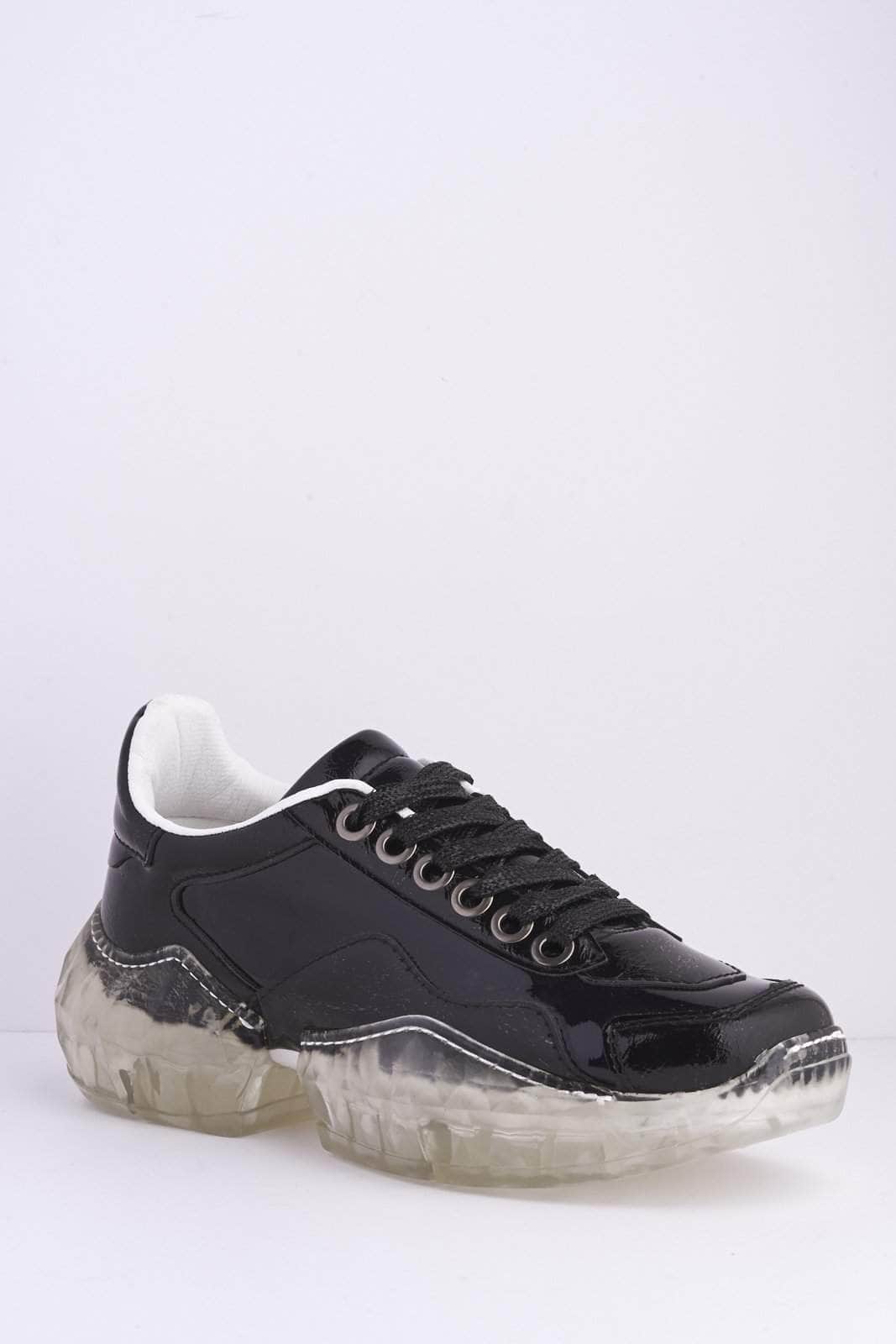 clear sole trainers