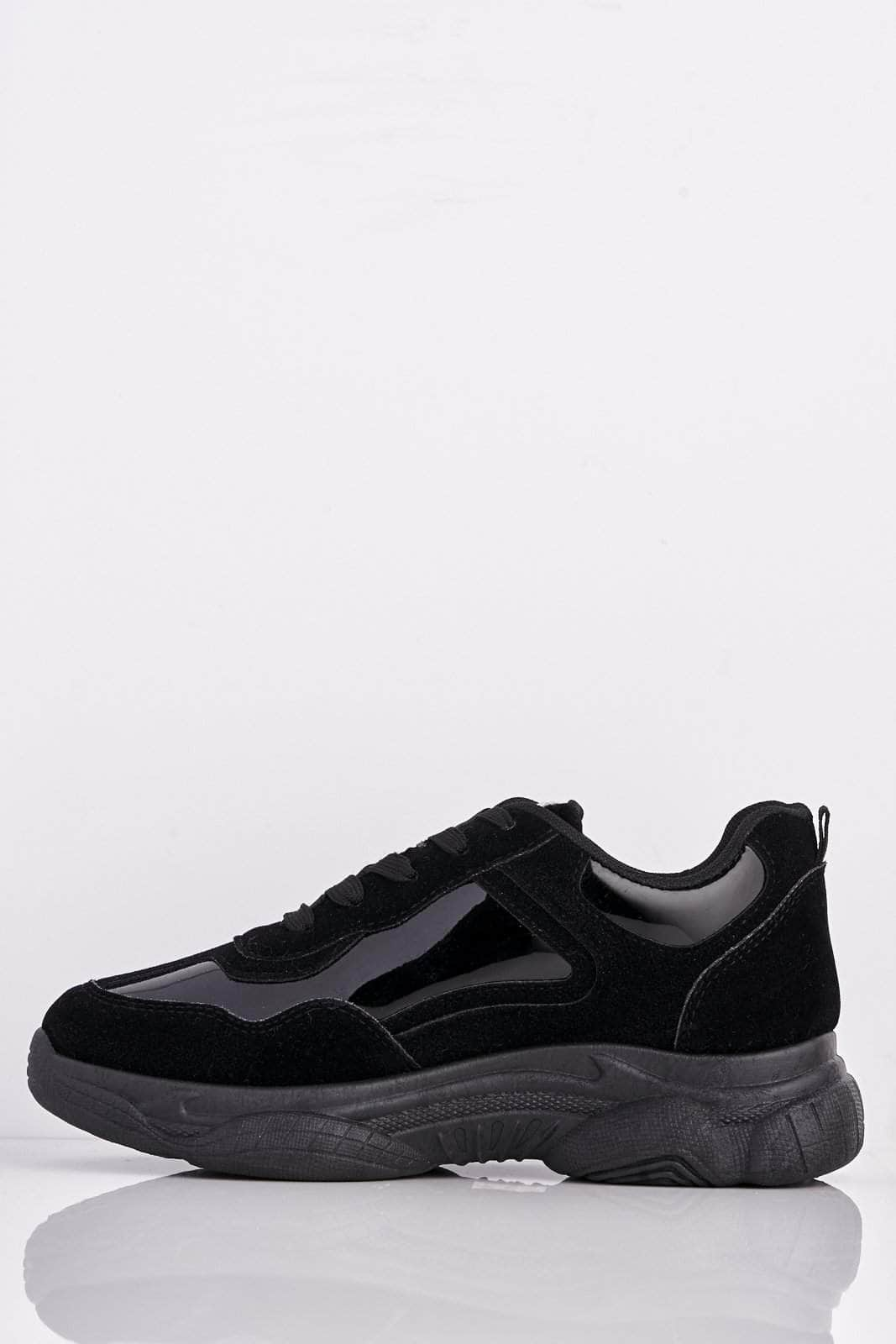 black high chunky trainer