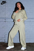 Nike Beige Wide Leg Track Pants