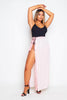 Blush Satin Tie Beach Sarong