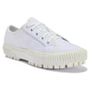 White Canvas Trainers with Chunky Sole