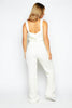 White Knit Cami Crop Top & Wide Trouser Co-ord