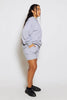 Petite Grey Oversize Hoodie & Shorts Tracksuit