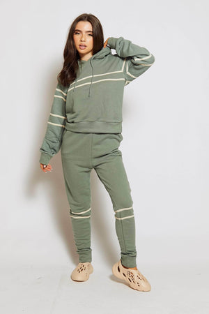 Sage Tape Hoodie & Joggers Tracksuit